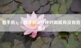看手机4g（看手机40分钟对眼睛有没有危害）