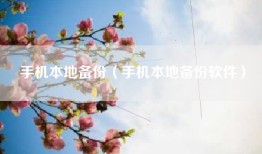 手机本地备份（手机本地备份软件）