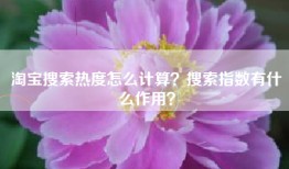 淘宝搜索热度怎么计算？搜索指数有什么作用？