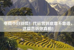 电商小白别慌！代运营到底靠不靠谱，这篇告诉你真相！