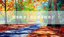 装手机卡（怎么装手机卡）