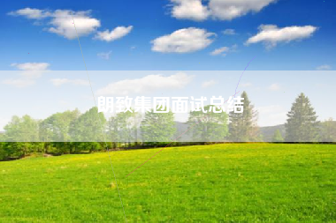 朗致集团面试总结