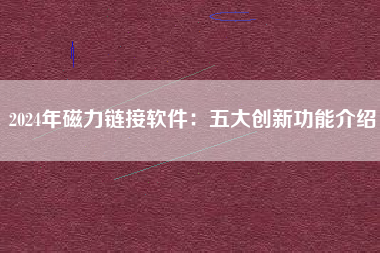 2024年磁力链接软件：五大创新功能介绍