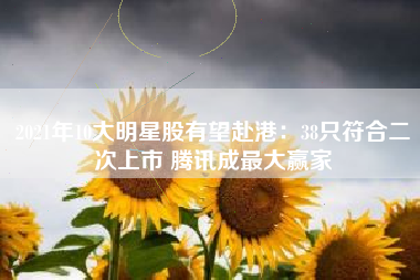 2021年10大明星股有望赴港：38只符合二次上市 腾讯成最大赢家