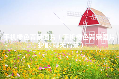 手机绿色背景图片（手机绿色背景图片 护眼 聊天背景）