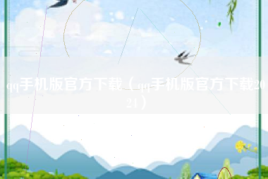 qq手机版官方下载（qq手机版官方下载2024）