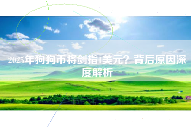 2025年狗狗币将剑指1美元？背后原因深度解析